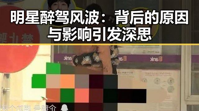 明星醉驾风波：背后的原因与影响引发深思